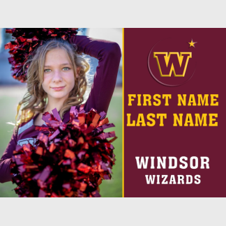 Windsor High School poms yard sign