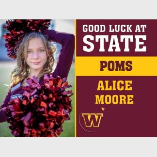 Windsor High School poms yard sign