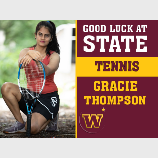 Windsor High School tennis yard sign