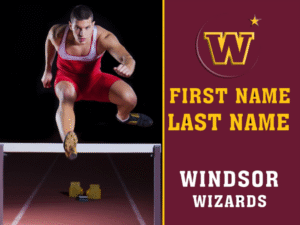 Windsor High School track yard sign