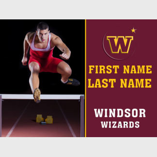 Windsor High School track yard sign