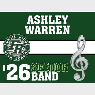 Fossil Ridge High School band yard sign
