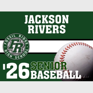 Fossil Ridge High School baseball yard sign