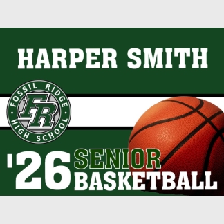 Fossil Ridge High School basketball yard sign