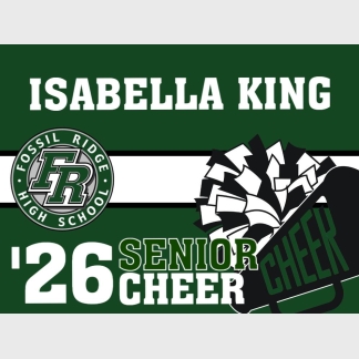 Fossil Ridge High School cheer yard sign