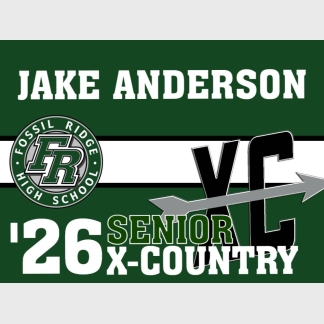Fossil Ridge High School cross country yard sign
