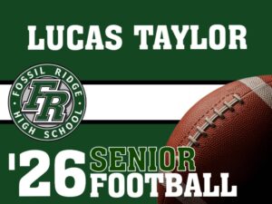 Fossil Ridge High School football yard sign