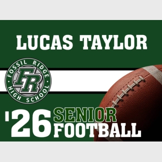 Fossil Ridge High School football yard sign