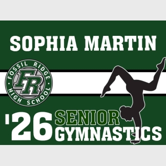 Fossil Ridge High School gymnastics yard sign