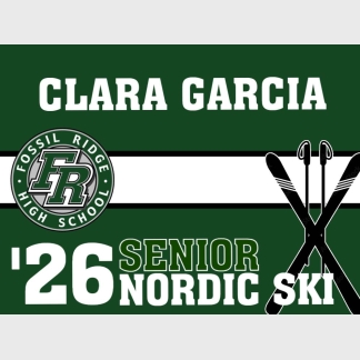 Fossil Ridge High School nordic ski yard sign