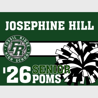 Fossil Ridge High School poms yard sign