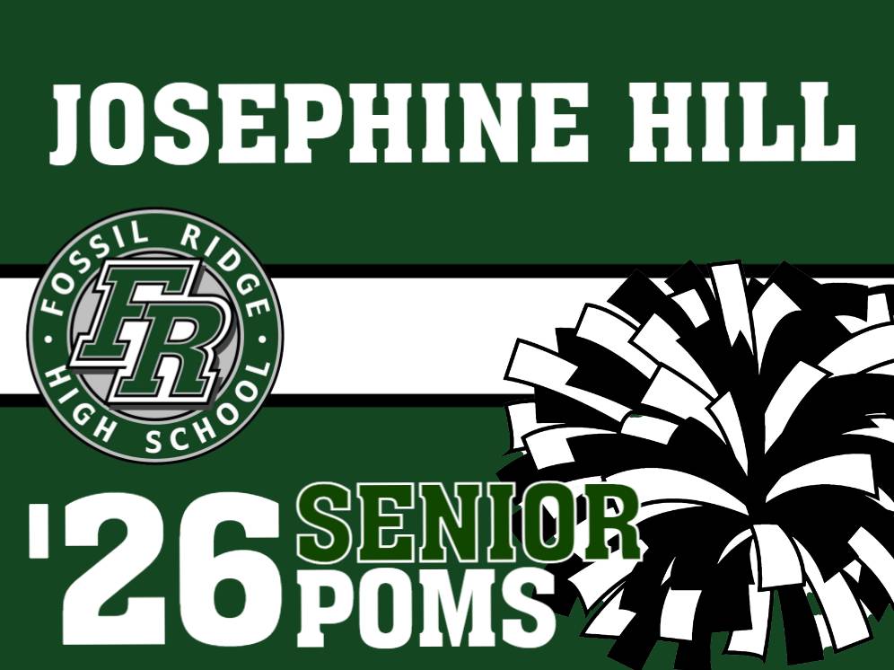Fossil Ridge High School poms yard sign