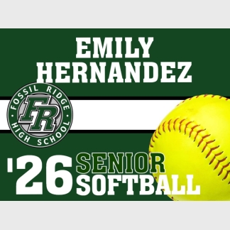 Fossil Ridge High School softball yard sign
