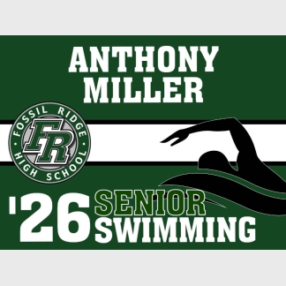 Fossil Ridge High School swimming yard sign