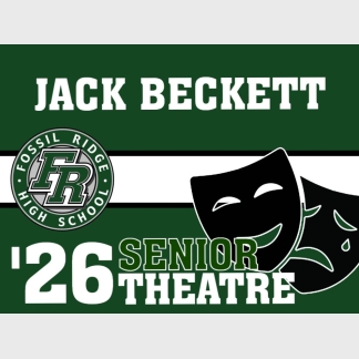 Fossil Ridge High School theatre yard sign