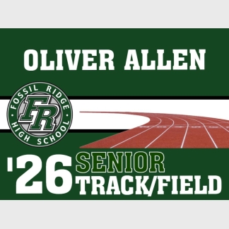 Fossil Ridge High School track yard sign