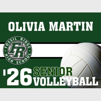 Fossil Ridge High School volleyball yard sign