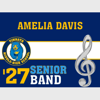 Timnath Middle High School band yard sign