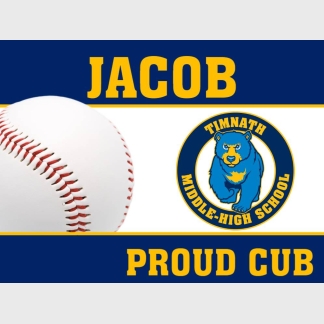 Timnath Middle High School baseball yard sign