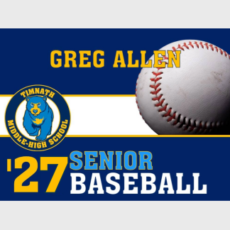 Timnath Middle High School baseball yard sign
