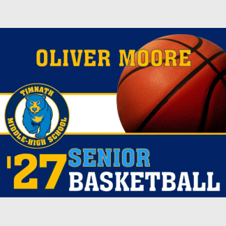 Timnath Middle High School basketball yard sign