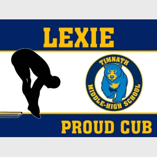 Timnath Middle High School diving yard sign