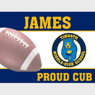 Timnath Middle High School football yard sign
