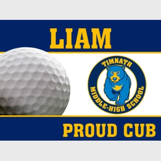 Timnath Middle High School golf yard sign
