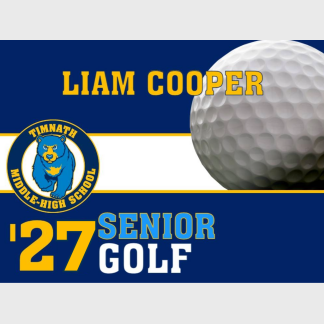 Timnath Middle High School golf yard sign