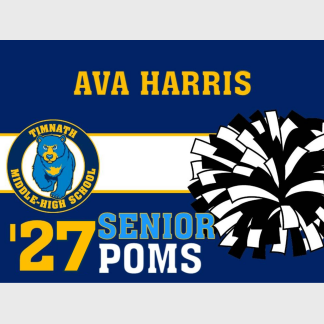 Timnath Middle High School poms yard sign