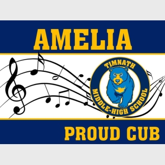 Timnath Middle High School band yard sign