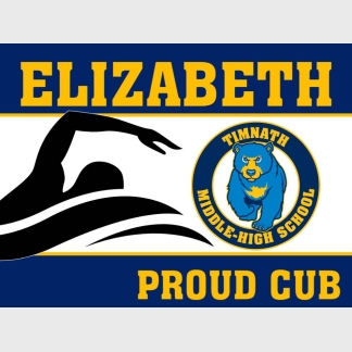 Timnath Middle High School swimming yard sign