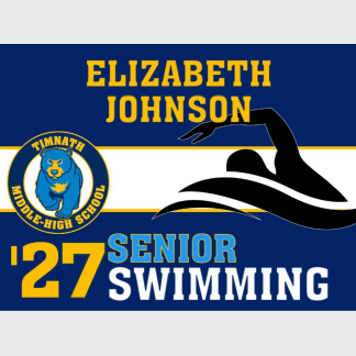 Timnath Middle High School swimming yard sign