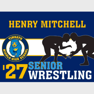 Timnath Middle High School wrestling yard sign