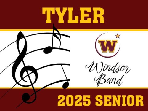 Windsor High School Band yard sign