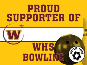 Windsor High School unified bowling yard sign