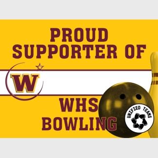 Windsor High School unified bowling yard sign