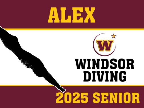 WINDSOR HIGH SCHOOL Diving YARD SIGN