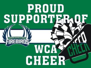 Windsor Charter Academy cheer yard sign