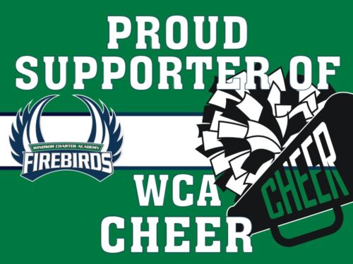 Windsor Charter Academy cheer yard sign