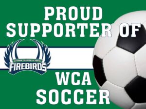 Windsor Charter Academy soccer yard sign