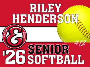 Eaton High School softball yard signs