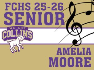 Fort Collins High School band yard sign