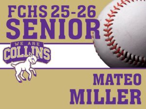 Fort Collins High School baseball yard sign