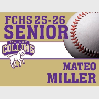 Fort Collins High School baseball yard sign