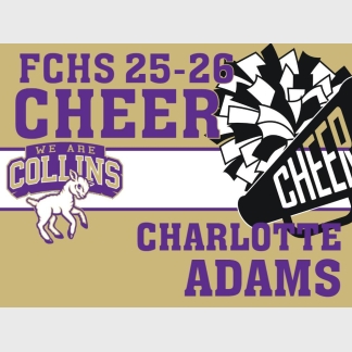 Fort Collins High School cheer yard sign
