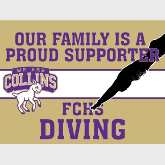 Fort Collins High School diving yard sign