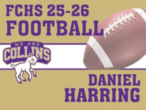Fort Collins High School football yard sign