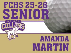 Fort Collins High School golf yard sign