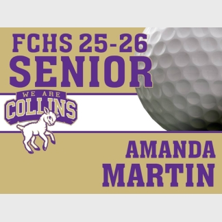Fort Collins High School golf yard sign